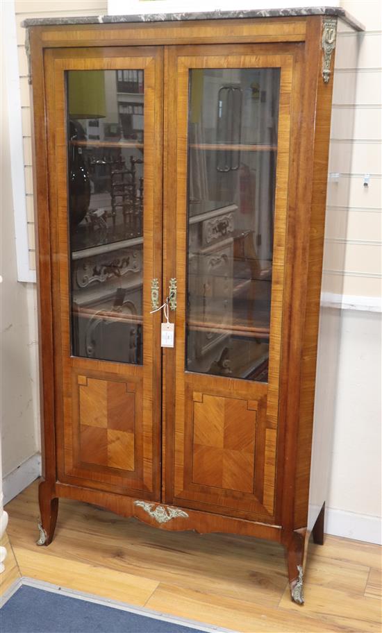A French kingwood vitrine W.90cm